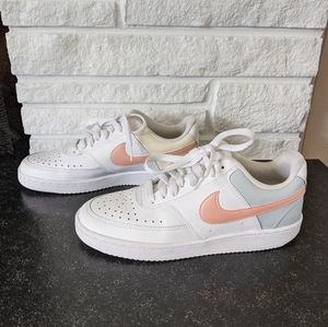 Nike Court Vision Low White/Coral Aura- Pale Ivory